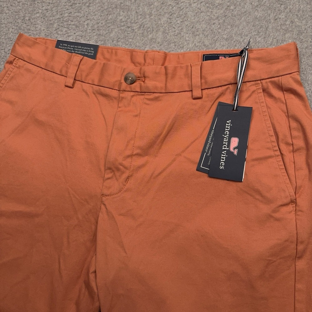 NEW‎ Vineyard Vines Breaker Pants Men's 34x34 Terra Cotta Orange Preppy Golf
